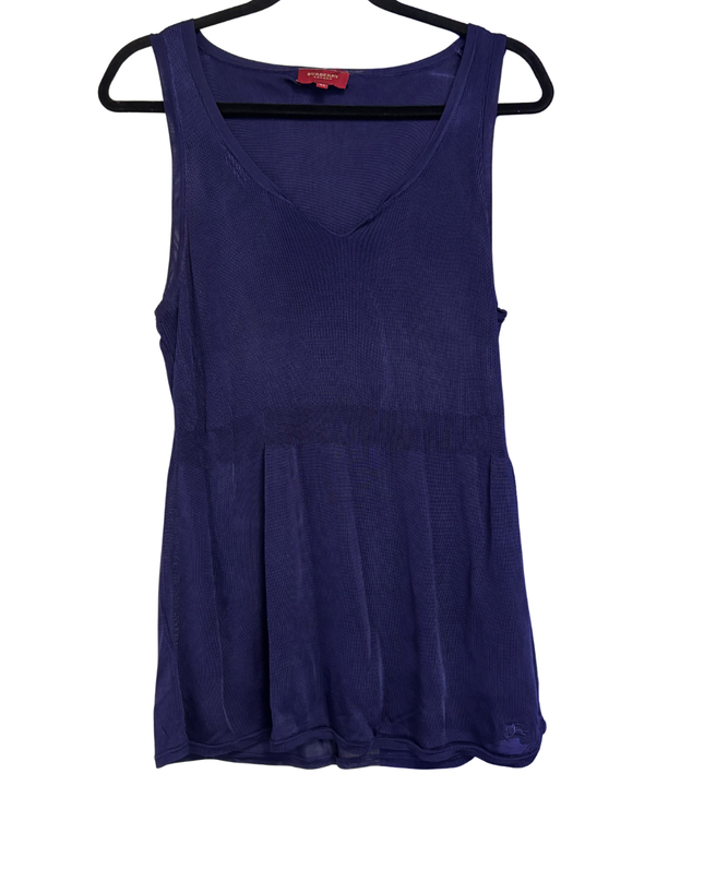 Burberry London Purple Sleeveless Knit Tunic Top