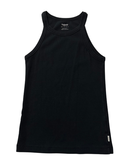 Auguste Black Ribbed Racerback Tank Top