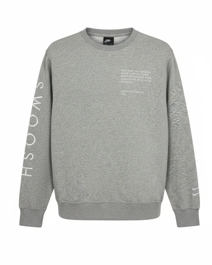 Nike Grey Graphic Print Crewneck Sweatshirt
