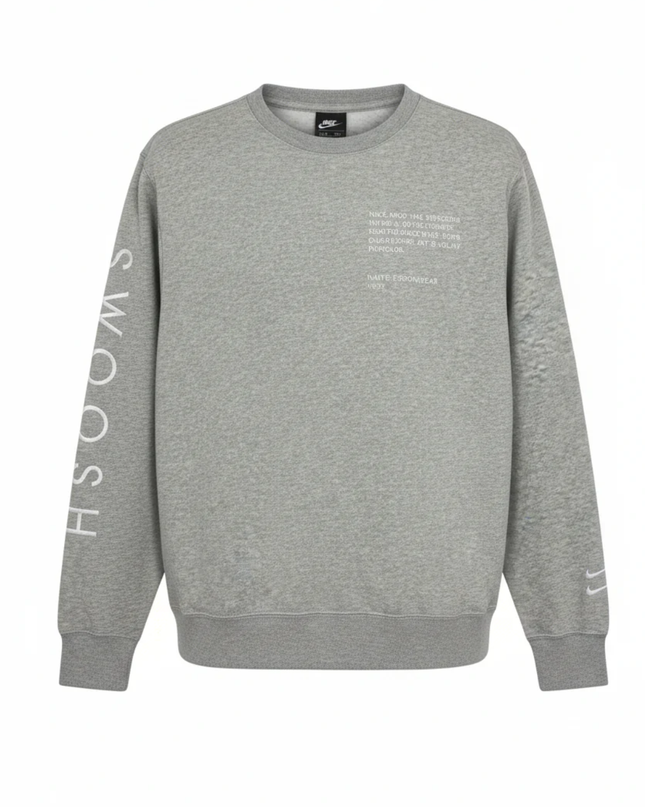 Nike Grey Graphic Print Crewneck Sweatshirt