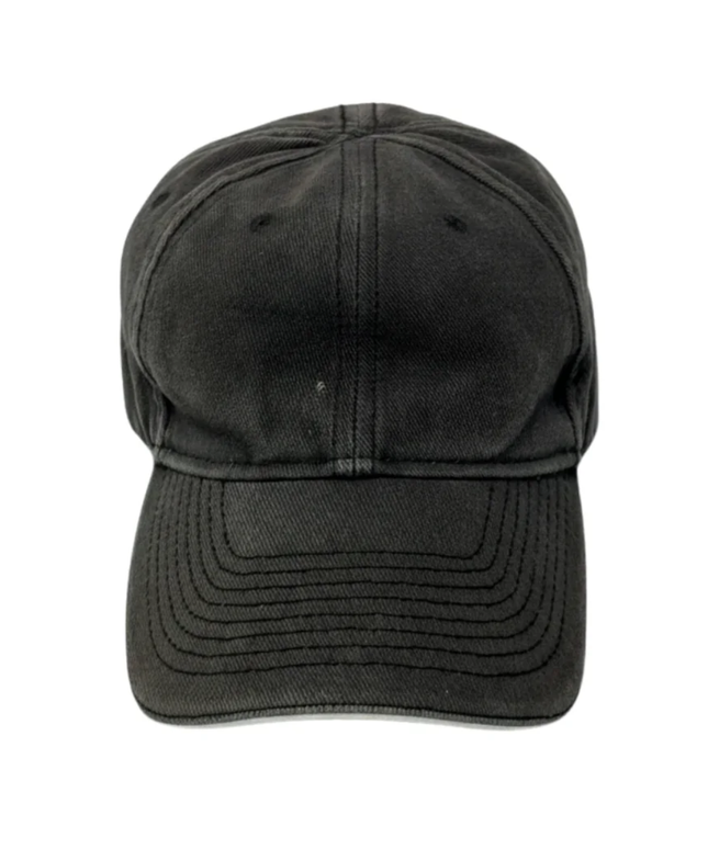Balenciaga Black Europa! Embroidered Faded Denim Cap
