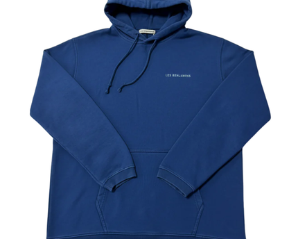 Les Benjamins Blue Embroidered Logo Hoodie