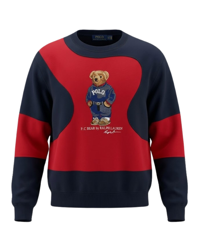 Reworked Polo Ralph Lauren Polo Bear Red/Black Sweatshirt