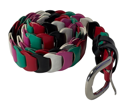 Multicolor Interlocking Woven Belt