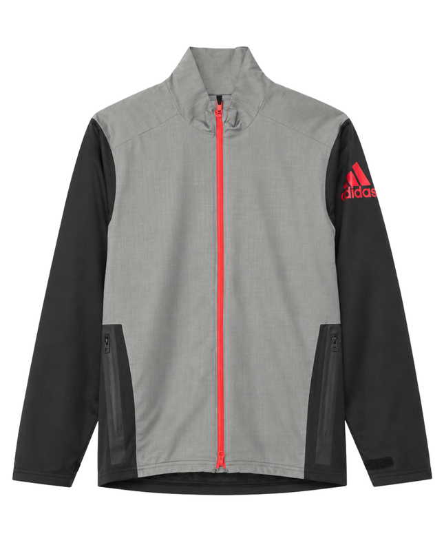 Adidas Grey Climaproof Golf Full-Zip Sports Jacket