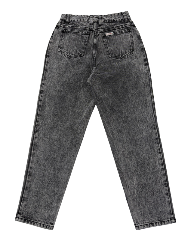 Jokko Grey Acid Wash High-Waisted Applique Denim Jeans