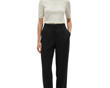 Abercrombie & Fitch Black Tailored Straight Leg Trousers