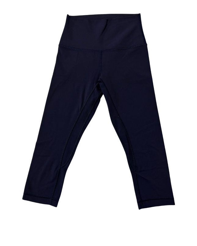 Lululemon Navy Blue High-Rise Cropped Performance Leggings
