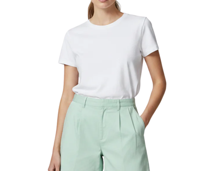 Tommy Hilfiger Mint Green Classic Pleated Cotton Shorts