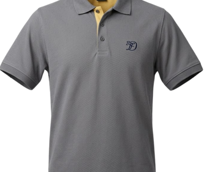 Tom Tailor Grey Cotton Piqué Polo Shirt