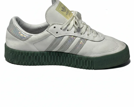 Adidas White SAMBAROSE Iridescent Platform Sneakers