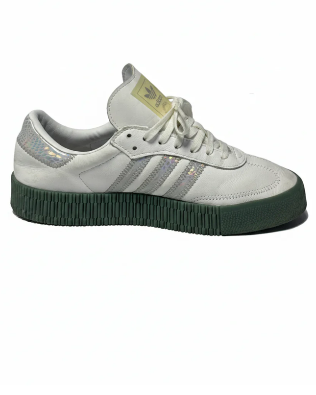 Adidas White SAMBAROSE Iridescent Platform Sneakers