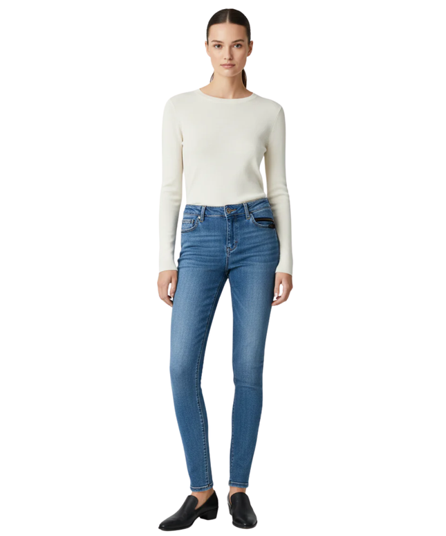Next Blue Skinny Mid Rise Jeans