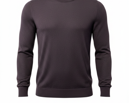 BOSS Purple Fine-Knit Crew Neck Sweater