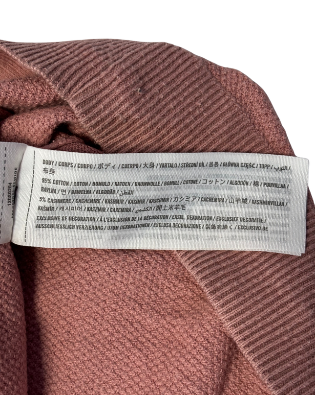 Abercrombie & Fitch Pink Featherweight Cashmere-Blend Knit Polo Shirt