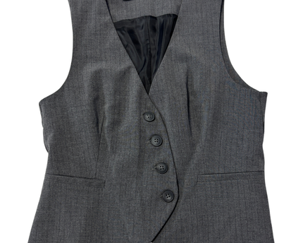 Zara Grey Pinstripe Tailored Waistcoat