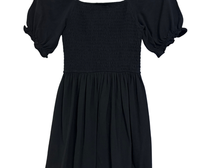 Don't Call Me Jennyfer Black Smocked Puff Sleeve Mini Dress