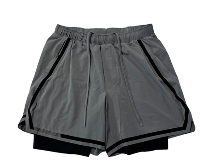 Lululemon Grey Performance Lined Sports Shorts
