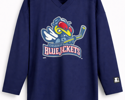 Starter Navy Blue Columbus Blue Jackets Hockey Jersey