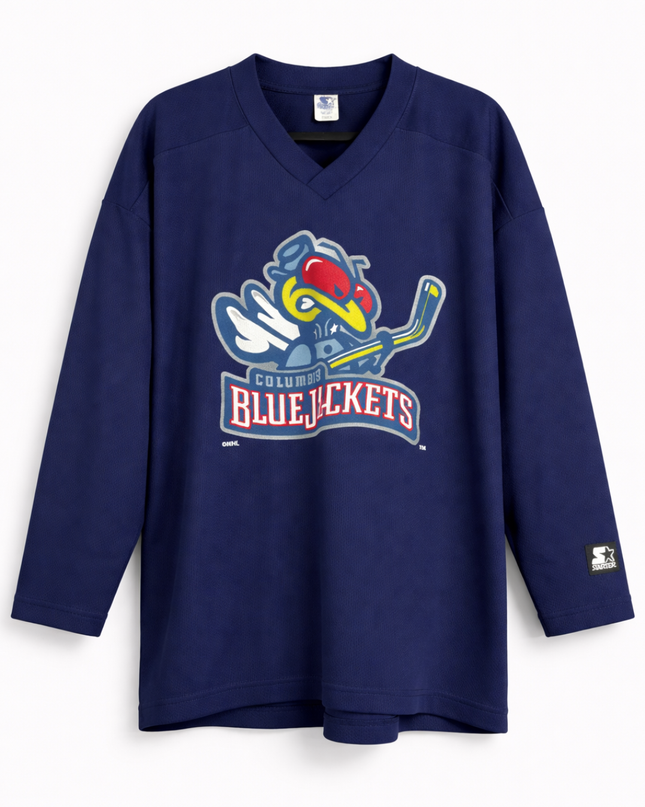 Starter Navy Blue Columbus Blue Jackets Hockey Jersey
