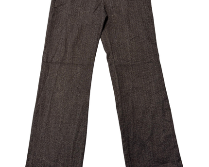 Zara Basic Brown Herringbone Professional Trousers