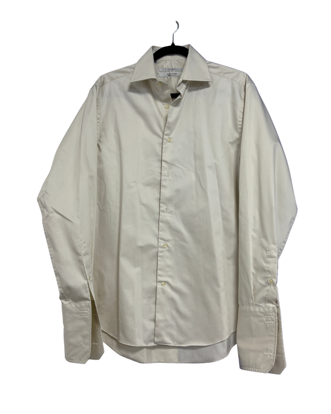 Next Cream Regular Fit Pure Cotton Shirt with French Cuffs