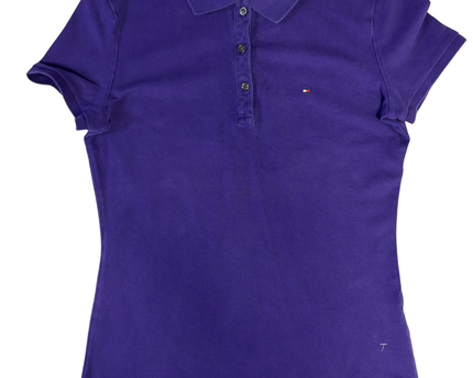 Tommy Hilfiger Women's Purple Classic Short Sleeve Polo Shirt