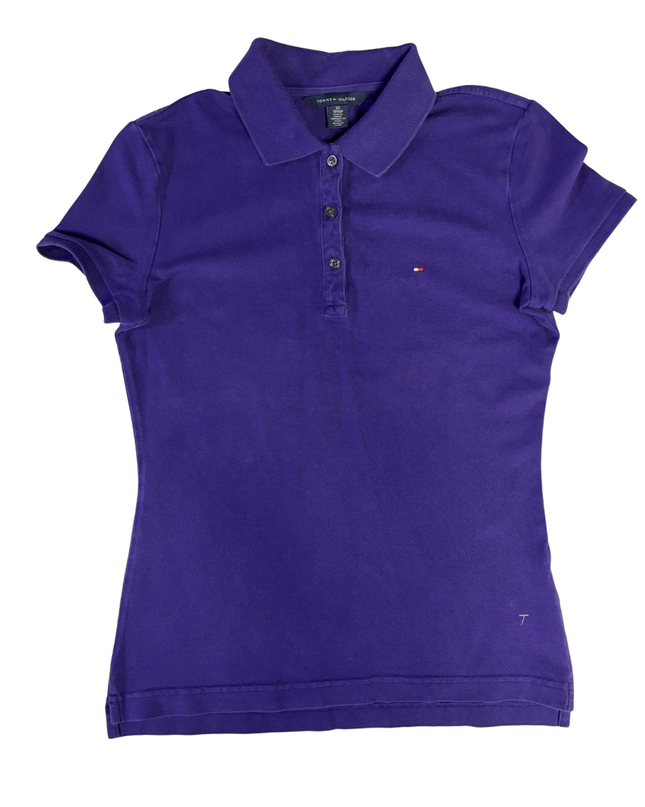 Tommy Hilfiger Women's Purple Classic Short Sleeve Polo Shirt