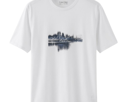 Calvin Klein White Skyline Graphic T-Shirt