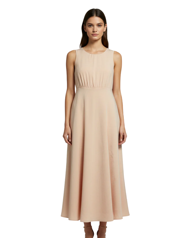 MNG Peach Sleeveless Maxi Dress