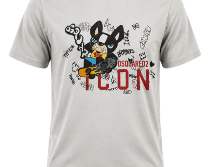 DSQUARED2 Grey Graphic Tee