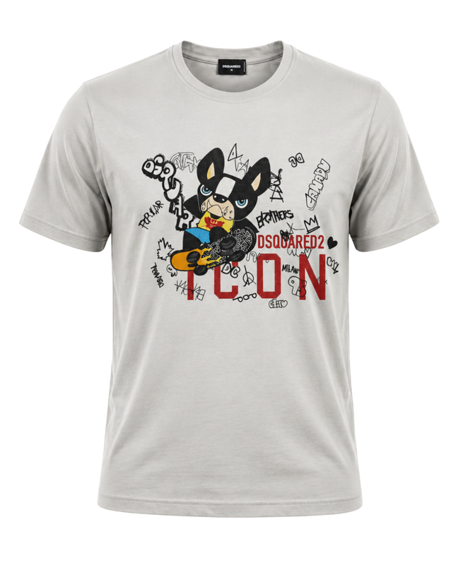 DSQUARED2 Grey Graphic Tee
