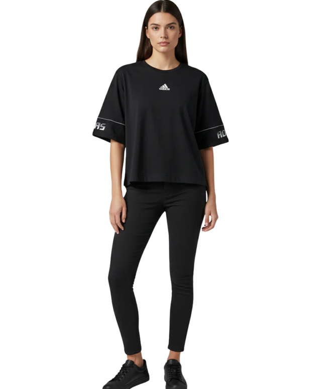 Adidas Black Training Graphic Sleeve Tee W/Tags