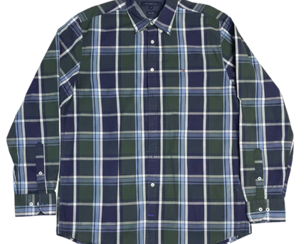 Tommy Hilfiger Navy Plaid Shirt