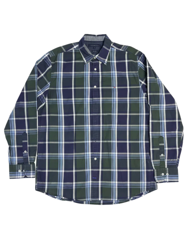 Tommy Hilfiger Navy Plaid Shirt