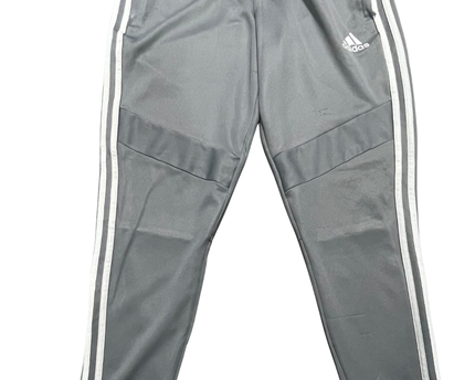 Adidas Grey 3-Stripe Athletic Training Track Pants