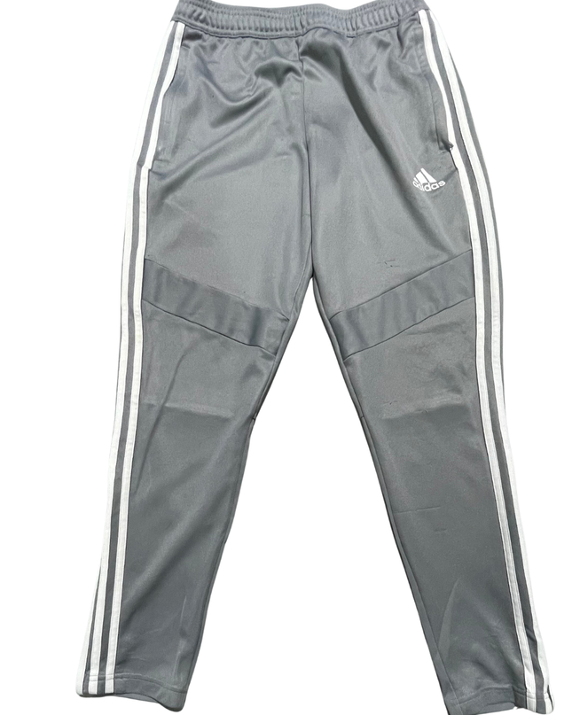 Adidas Grey 3-Stripe Athletic Training Track Pants