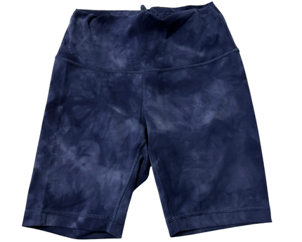 Lululemon Blue Tie-Dye High-Rise Biker Shorts