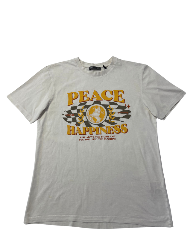 Koton White Peace & Happiness Graphic Tee