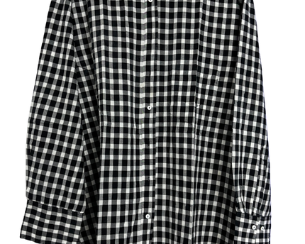 Zara Woman Studio Black and White Gingham Check Oversized Shirt