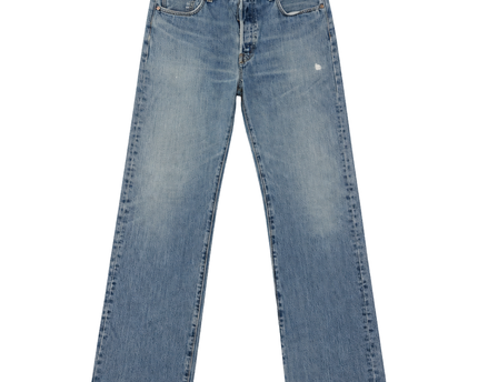 Levi's Blue 501 Original Straight Fit Distressed Jeans