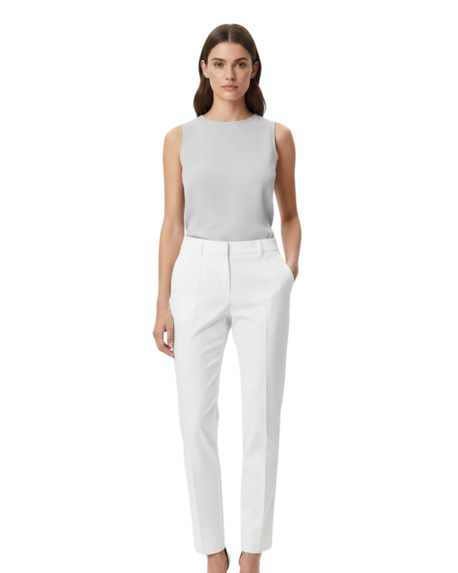 JOSEPH White Tailored Straight-Leg Trousers