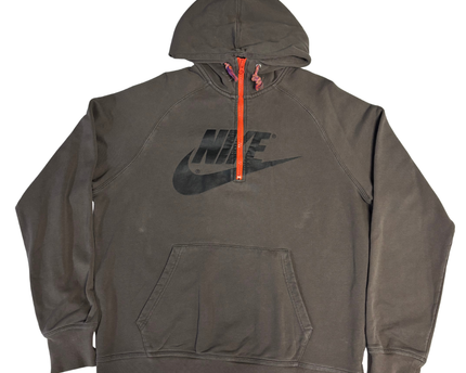 Nike Grey Track & Field Half-Zip Logo Hoodie