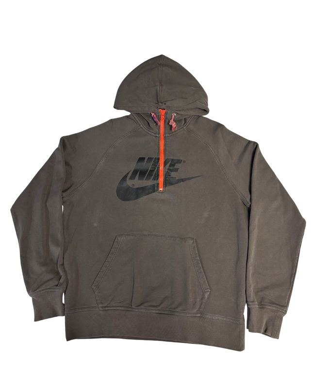 Nike Grey Track & Field Half-Zip Logo Hoodie