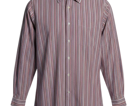 Tommy Hilfiger Burgundy Striped Long Sleeve Shirt