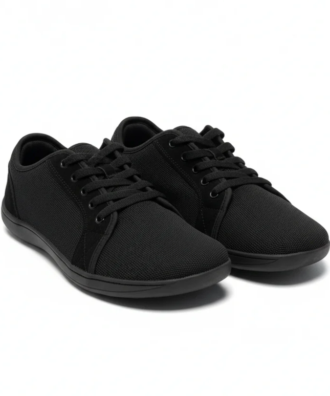 HUBIBEAR Black Mesh Low-Top Sneakers