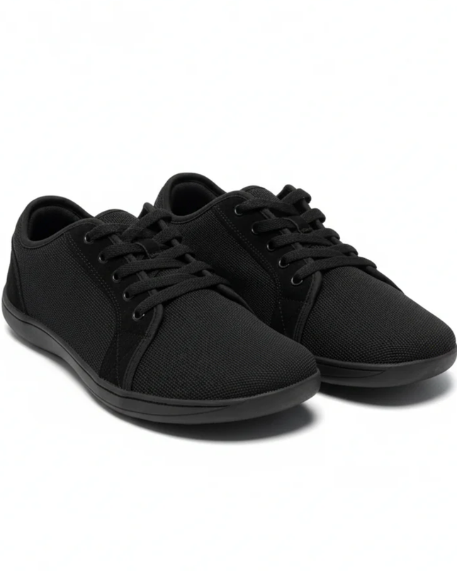 HUBIBEAR Black Mesh Low-Top Sneakers