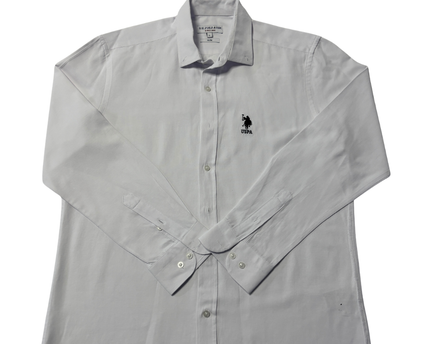 U.S. POLO ASSN. White Slim Fit Long Sleeve Button-Down Shirt
