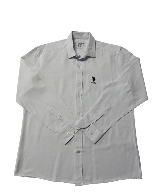 U.S. POLO ASSN. White Slim Fit Long Sleeve Button-Down Shirt