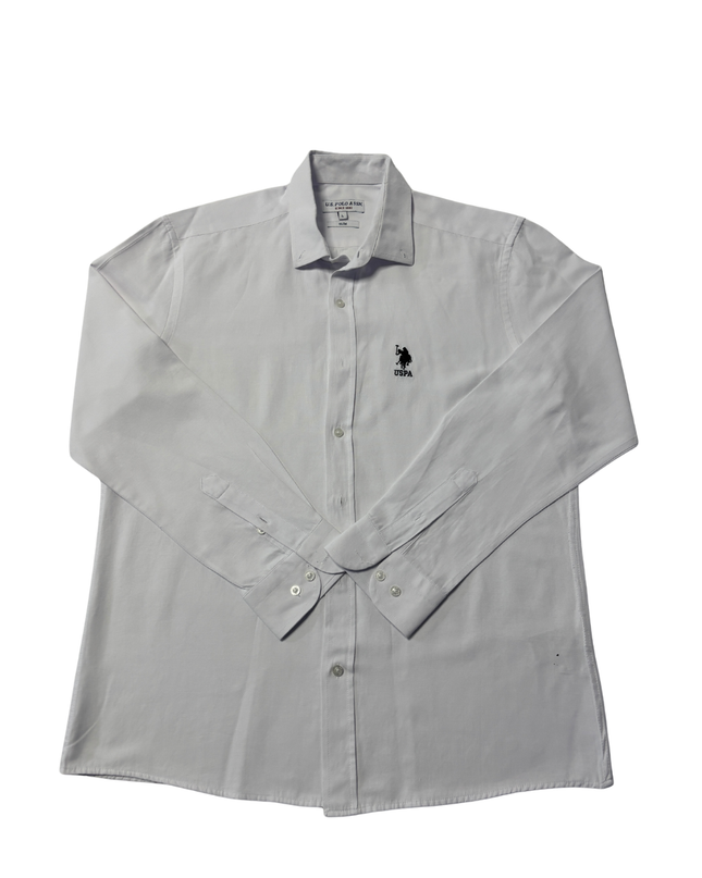 U.S. POLO ASSN. White Slim Fit Long Sleeve Button-Down Shirt
